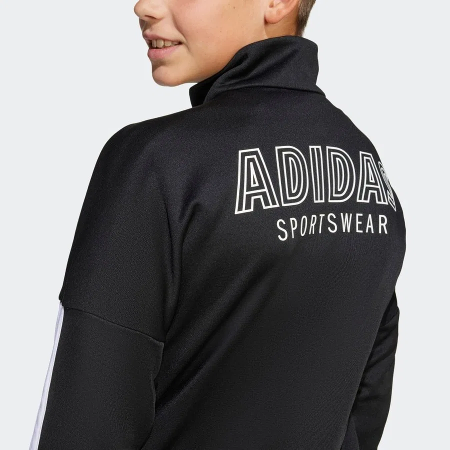 Толстовка спортивная с принтом adidas, Черный — фото 3