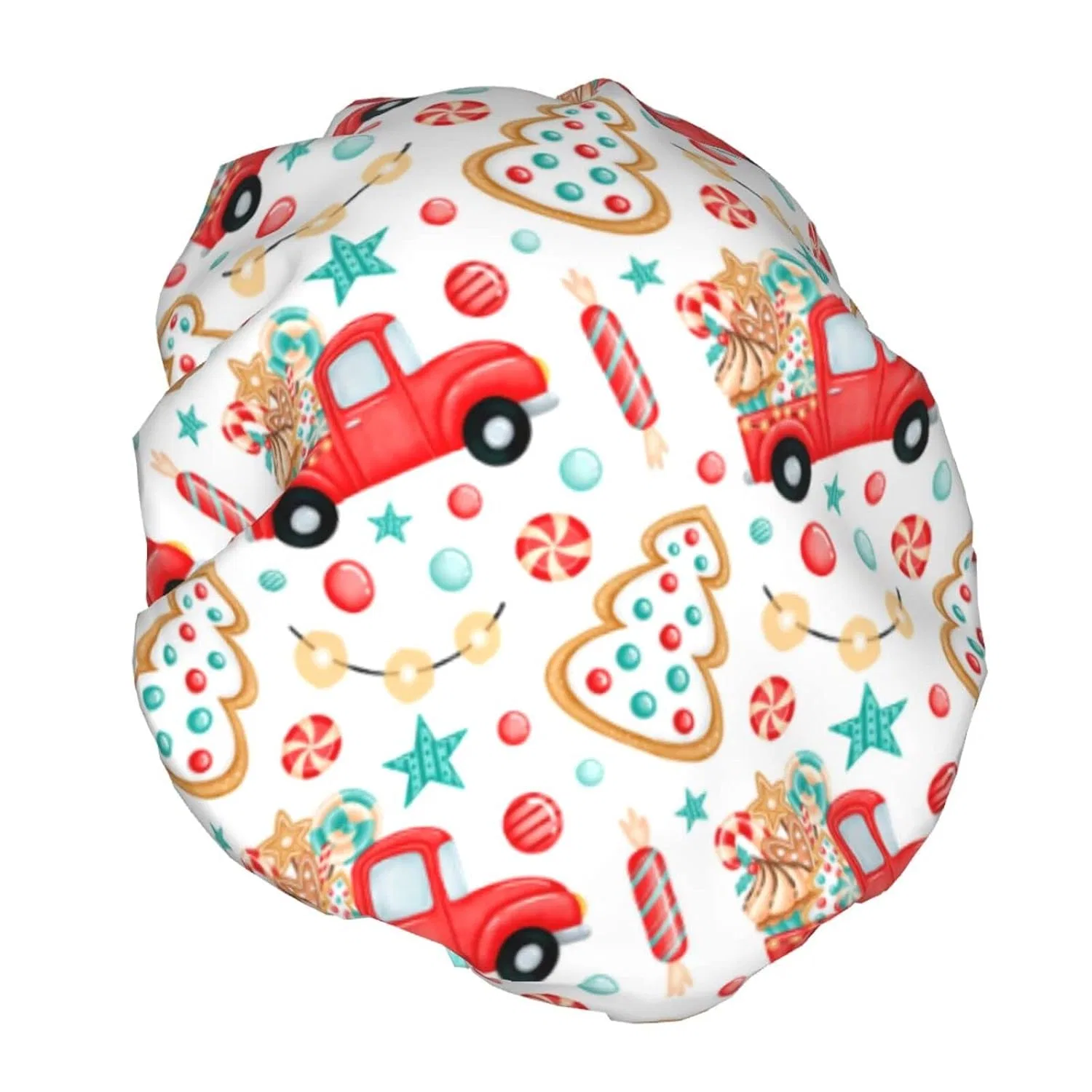 Шапочка для душа, Christmas Red Truck, SJOAOAA, 1 шт, 26.9x10.9x0.5 см — фото 2