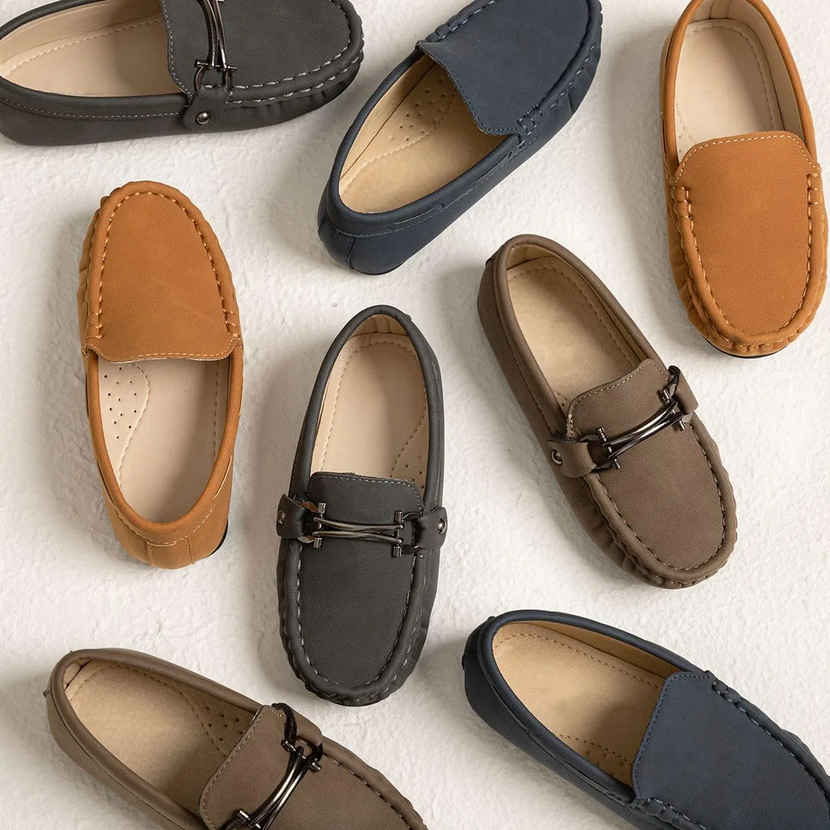 Детские туфли-лоферы для мальчиков с мягкой подошвой Moceen, Dark Brown — фото 2