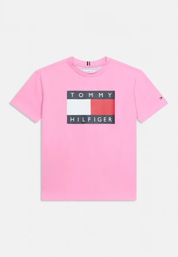 Футболка с принтом Tommy Hilfiger, розовый — фото 3