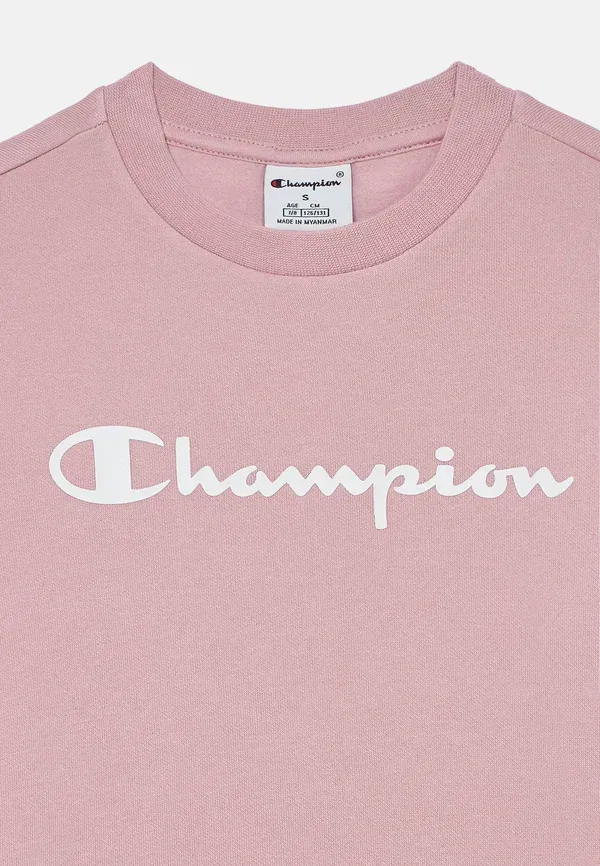 Свитшот с круглым вырезом, унисекс Champion, светло-розовый — фото 3