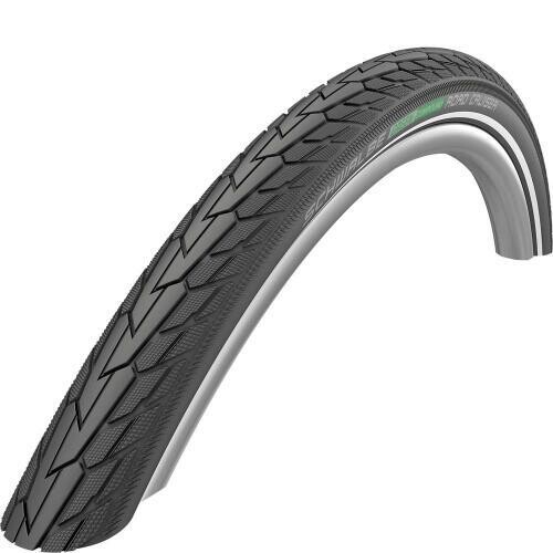 

Жесткая шина Schwalbe Road Cruiser 28x1.60/700x40c K-Guard Green Compound Hs48, черный / серебристый / серый