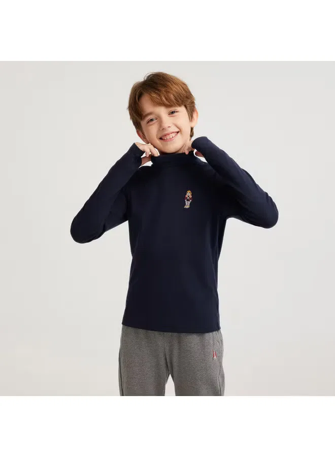 Футболка с высоким воротом и отверстием для большого пальца Hush Puppies — фото 3