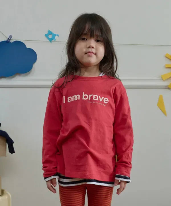Футболка с длинным рукавом Brave, Whatdoyouthinkabout, красный