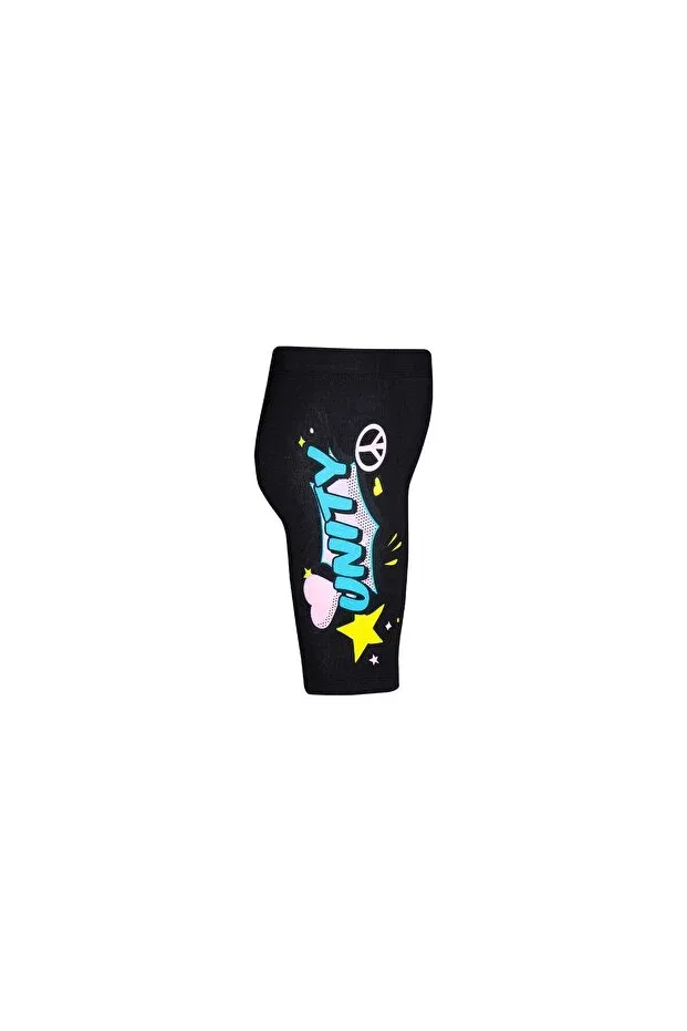 Детские шорты для девочек с принтом Black Unity Lovetti, Black