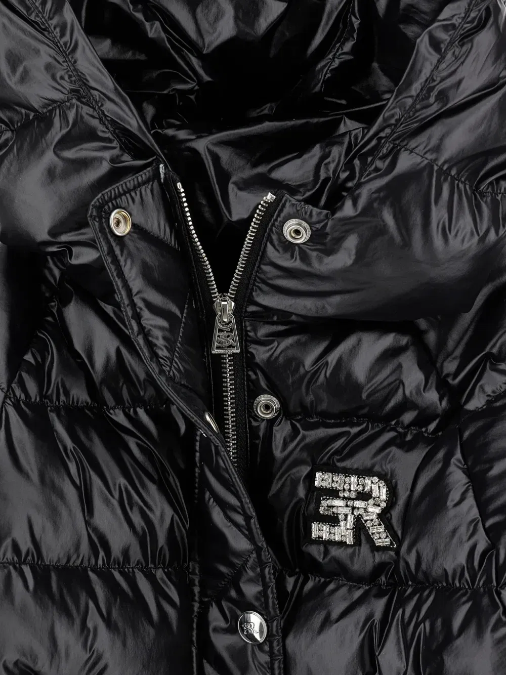 Стеганая куртка с нашивкой-логотипом Ermanno Scervino Junior, черный — фото 3