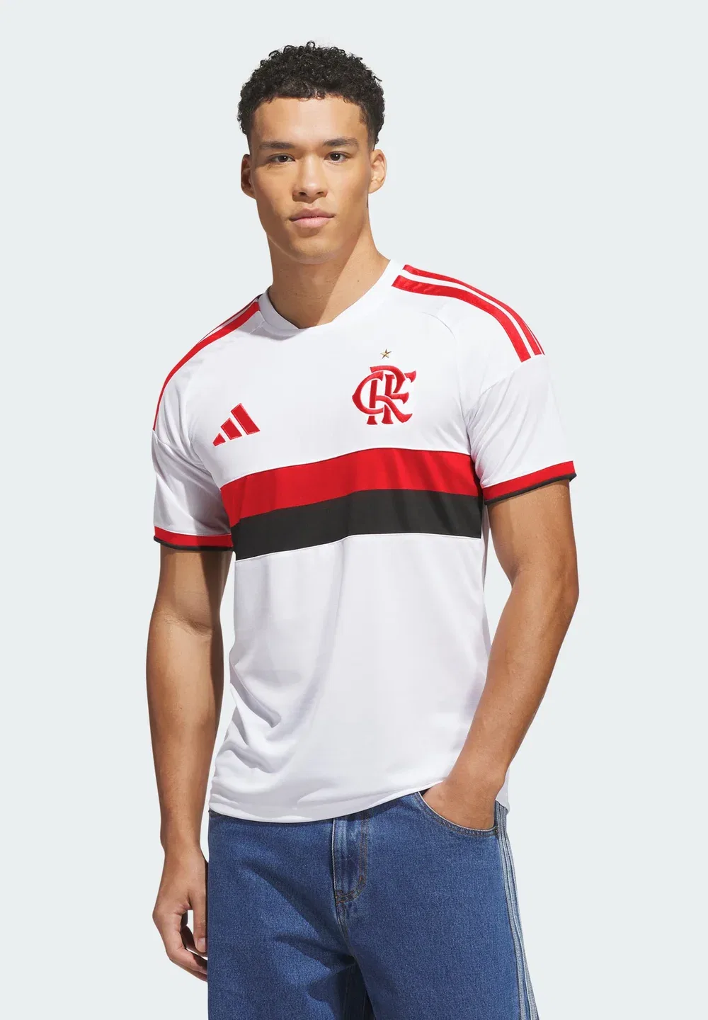Гостевая футболка Cr Flamengo 26 - клубная форма Adidas Originals, White