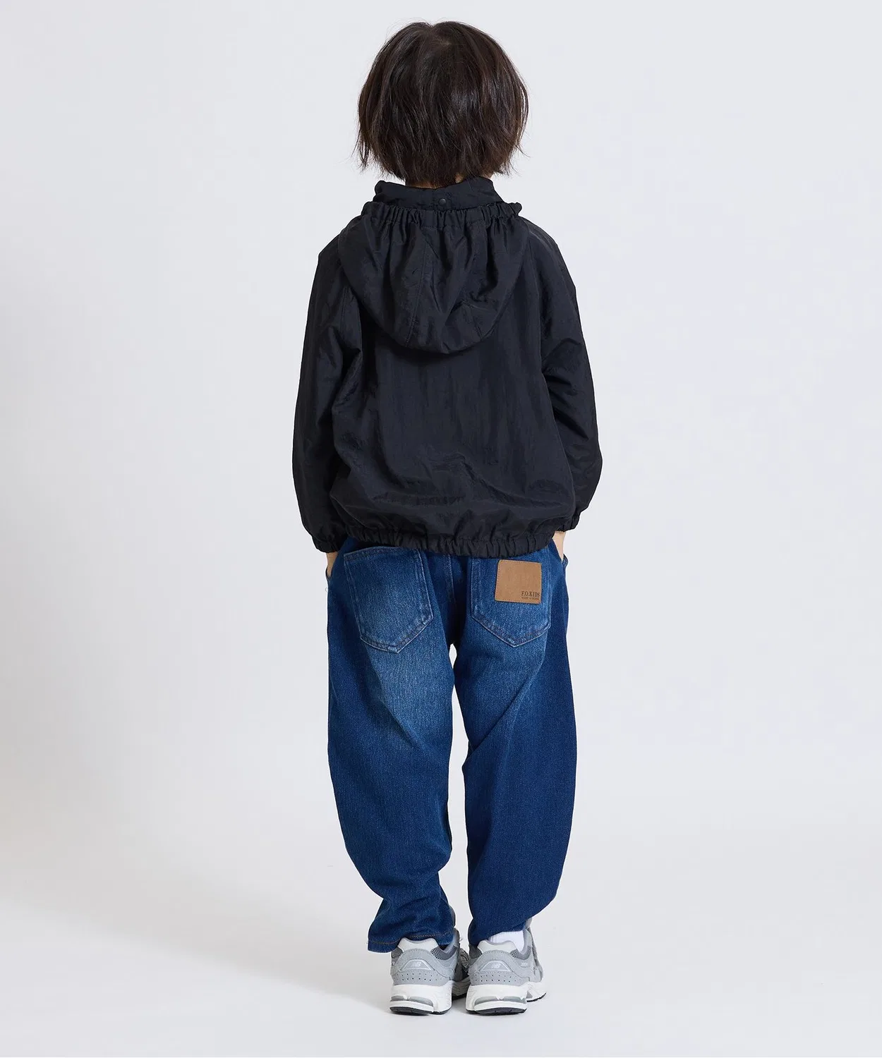 Детская куртка с капюшоном, водоотталкивающая, Active Light Jacket F.O.KIDS, Black — фото 3