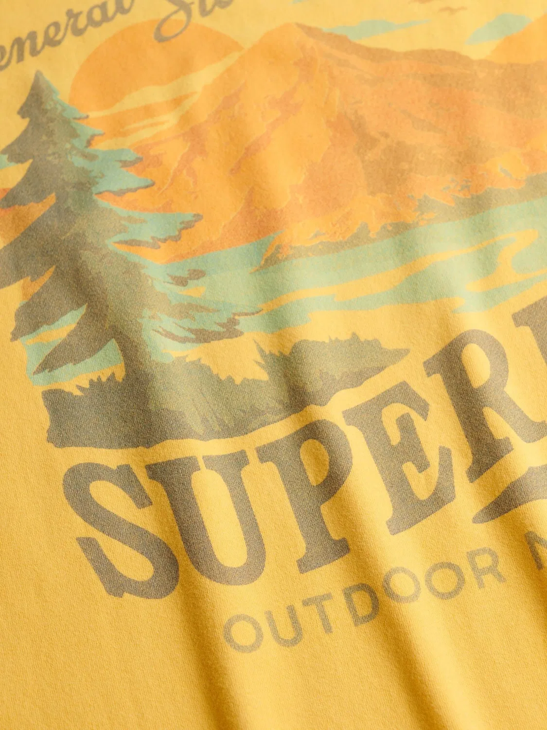 Футболка свободного кроя Outdoors Mountain Superdry, желтый — фото 4