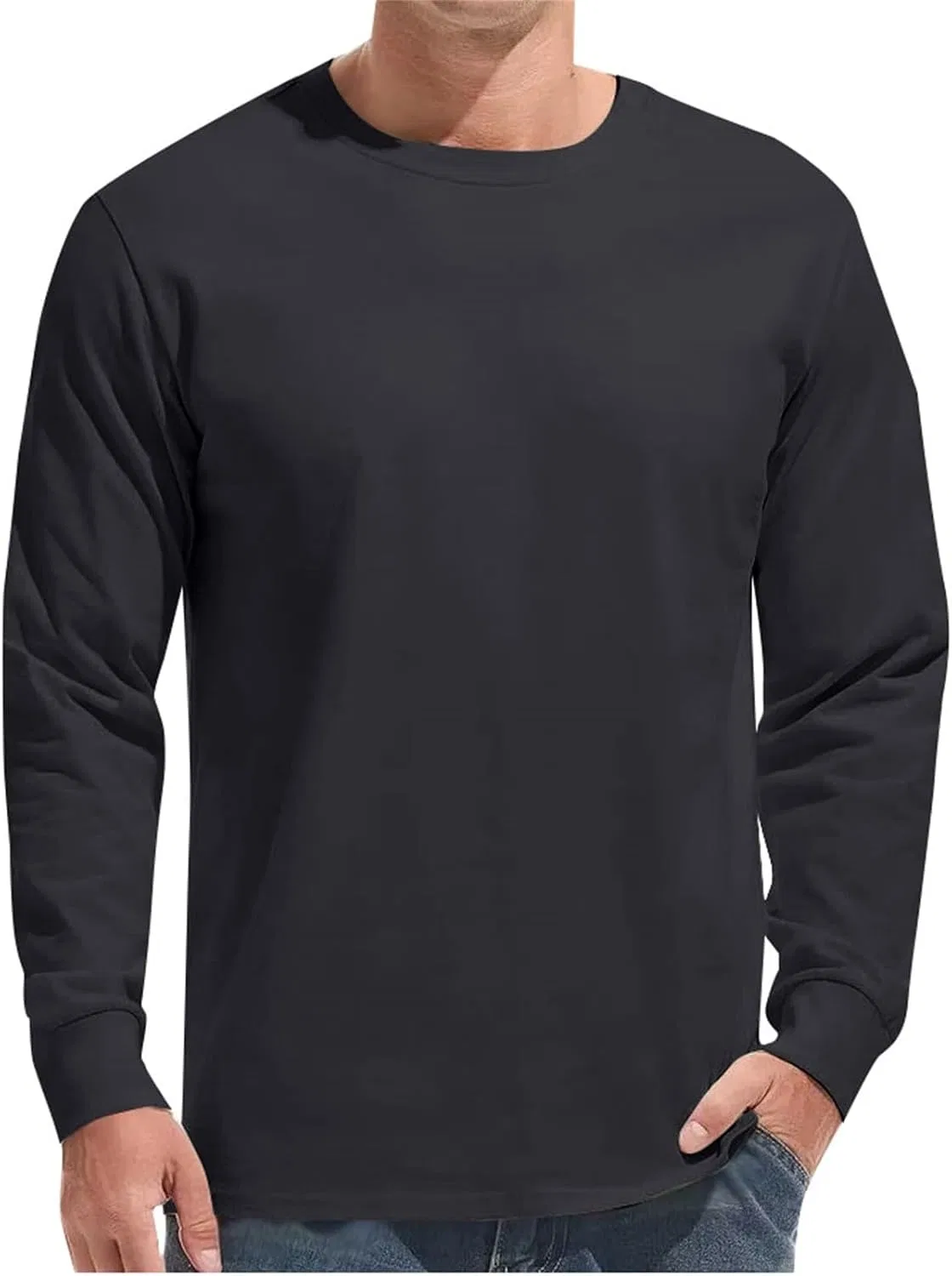 Мужская футболка с длинным рукавом UPF 50+ Dry Fit, Black