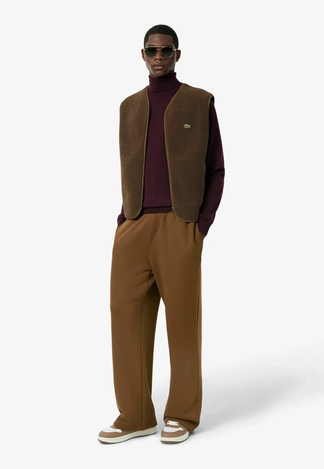 Xh1661_70V унисекс - спортивные штаны Lacoste, Marron Café-Dpd — фото 4