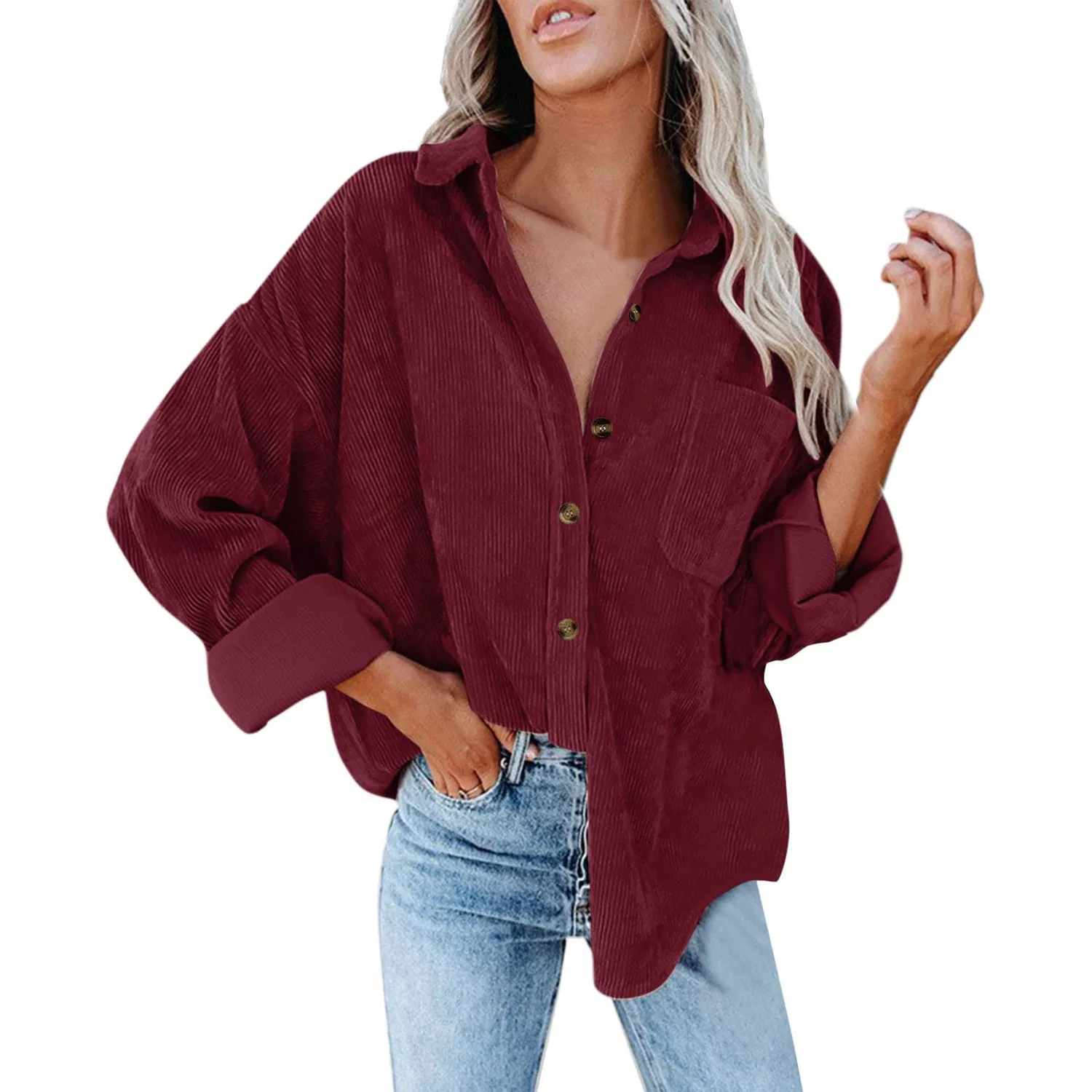 Женское худи с длинным рукавом Oversized Striped, Wine