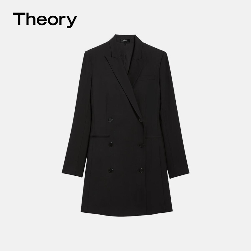 

Платье шерстяное Theory, черный