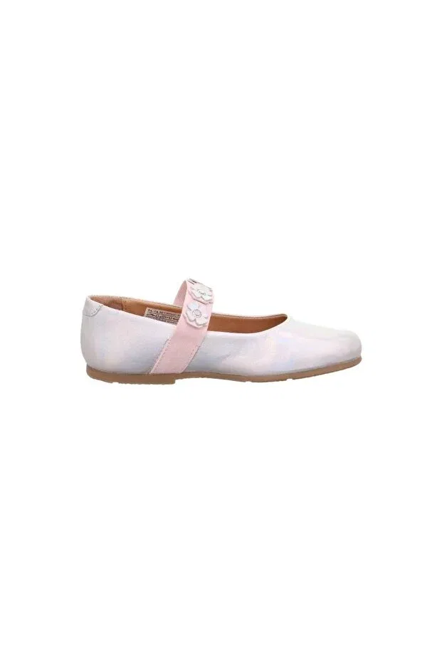 Детские балетки для девочек с коротким каблуком Flair ballerina medium width girls' rubber band ballerina shoes 1-001020-2 (31-35) Superfit, Gümüş Deri — фото 3