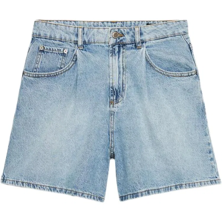 Женские джинсовые шорты с завышенной талией ZARA, Light Blue