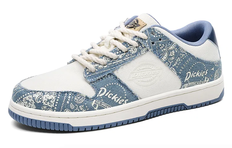 Детские скейтборд-кроссовки с принтом White Blue[Gift Included] Dickies — фото 4