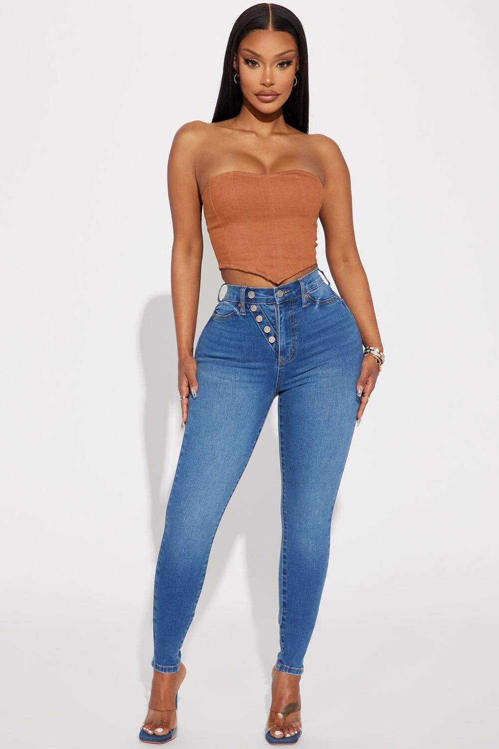 

Джинсы скинни Fashion Nova FN24626FT53, синий