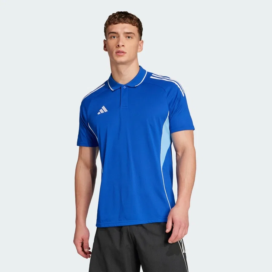 Поло из футера Tiro 25 Competition adidas Performance, Синий