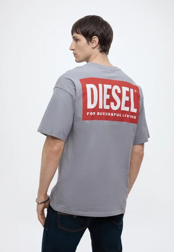 Футболка с принтом Boxt bisk Diesel, синий — фото 4