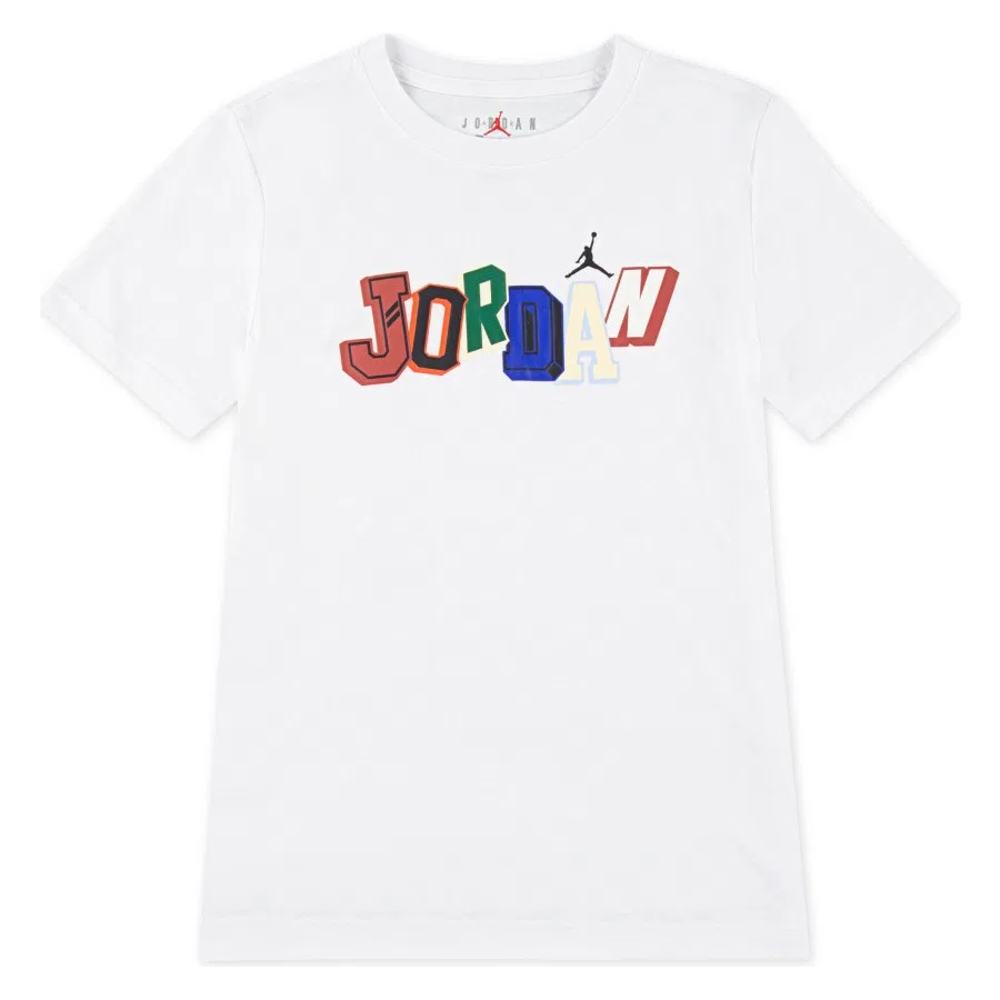 Детская футболка с коротким рукавом Jordan Signature Nike, Белый