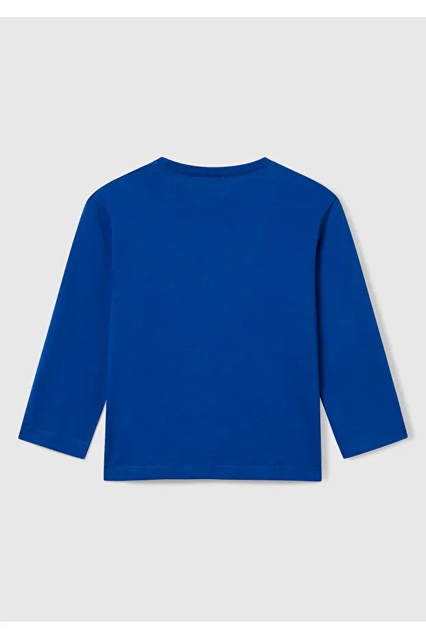 Детская футболка с длинным рукавом United Colors Of Benetton, Saks Blue — фото 2