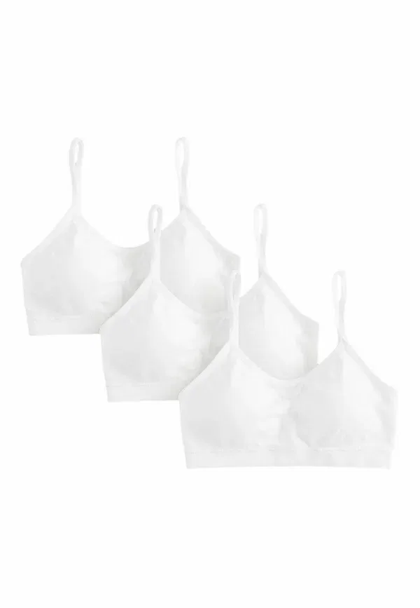Топ с открытой спиной, съемные мягкие чашки, модель Seamfree strappy crop, Next, White, белый