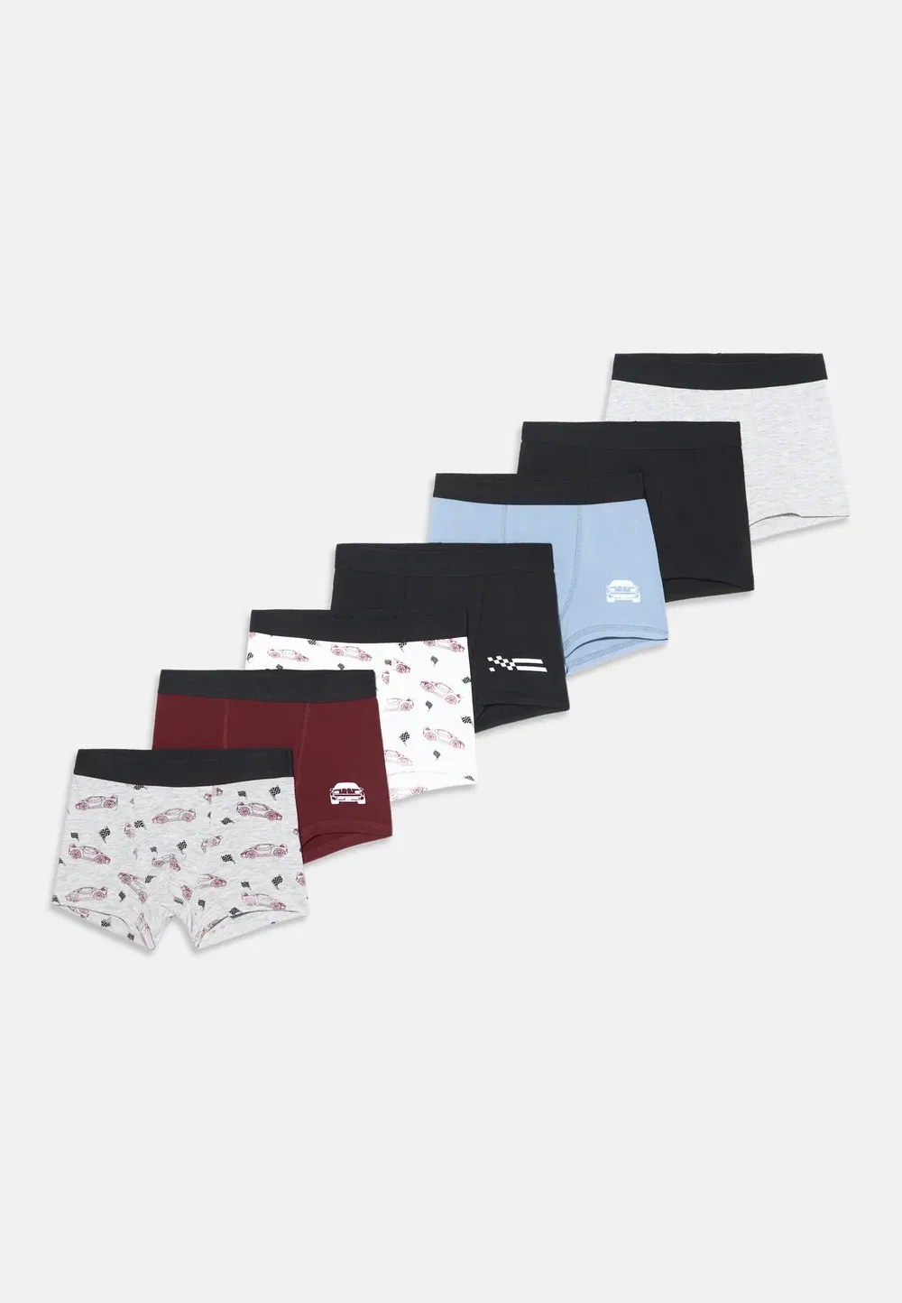 7 штанов - трусы Friboo, Light Blue/Mottled Grey/Bordeaux