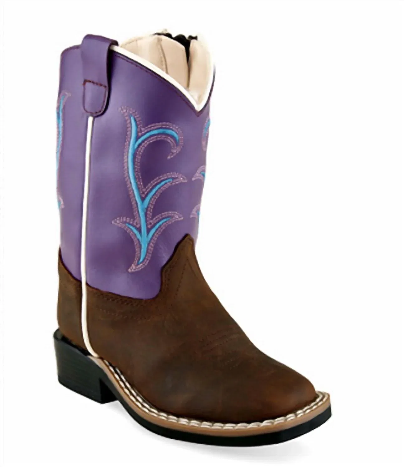 Детские ковбойские сапоги Old West, Purple / Brown