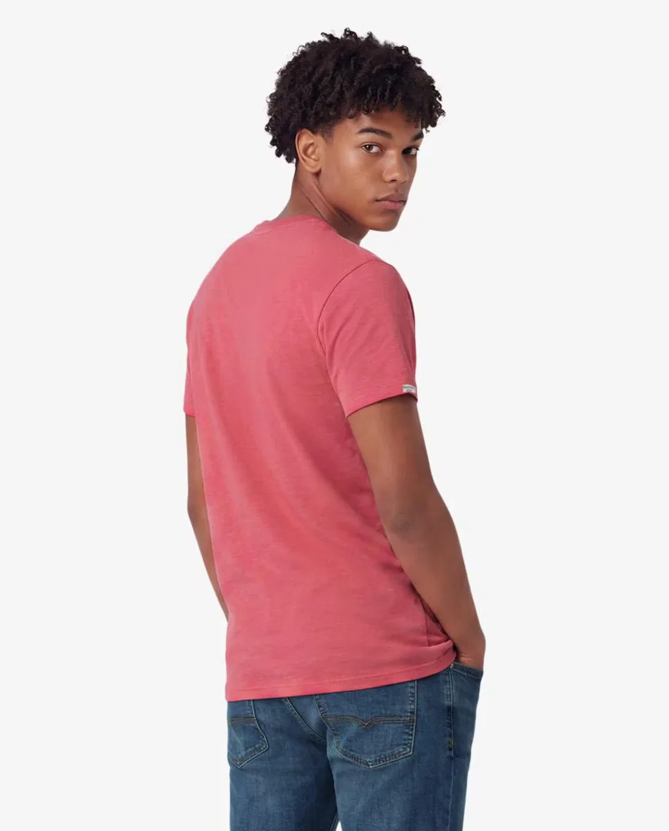 Мужская футболка с вышивкой, Essential Sdco Logo, Superdry, фуксия — фото 2