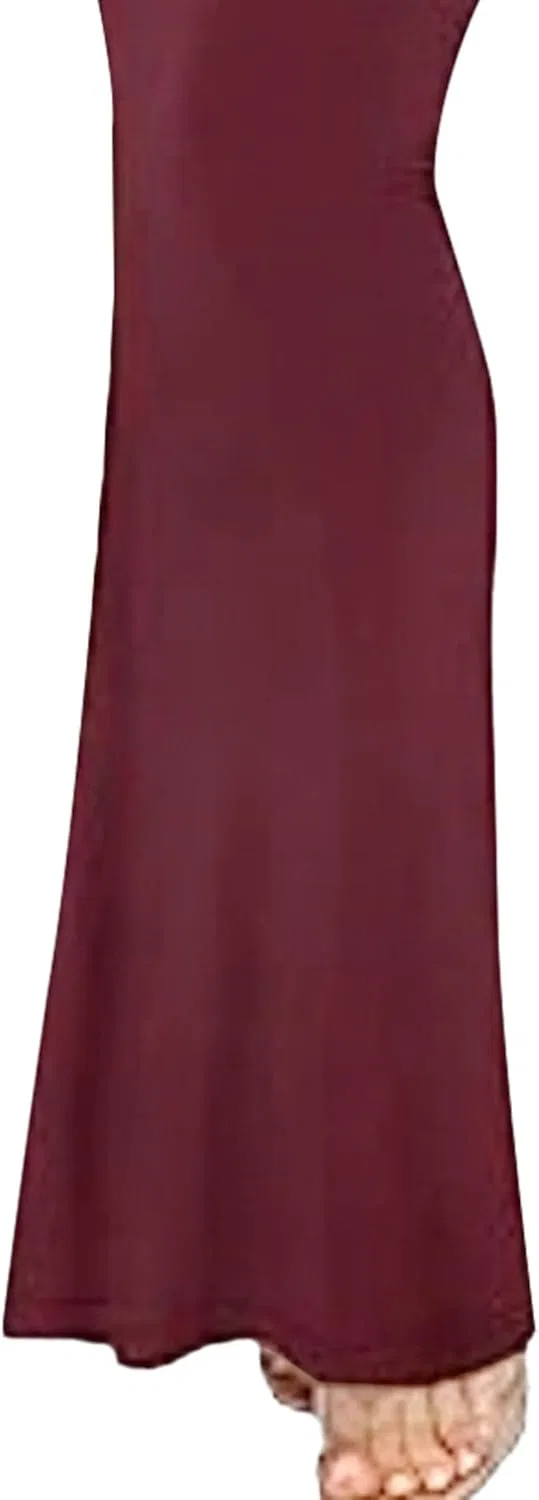Женское летнее сексуальное платье на бретелях, Wine Red — фото 3