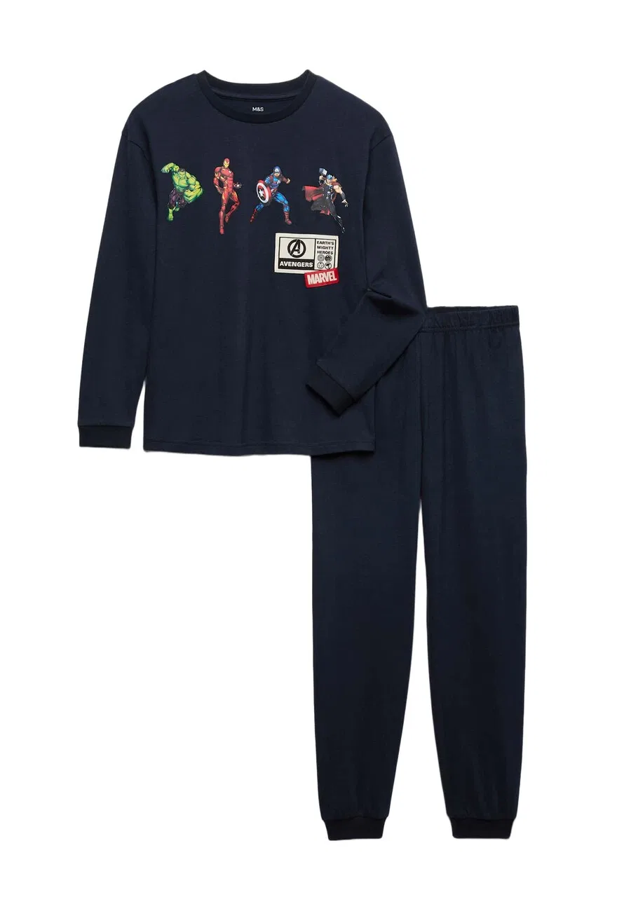 Пижама Marks & Spencer 'Marvel' темно-синего цвета