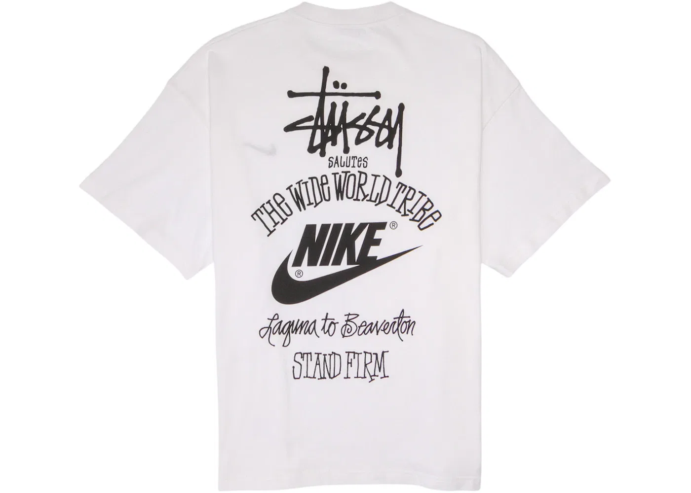 Мужская футболка с принтом Nike Stussy The Wide World Tribe, White
