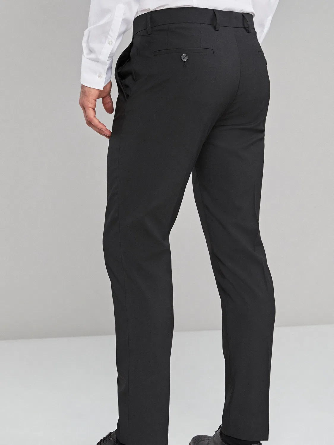 Брюки узкие стрейч Black Skinny Fit Stretch Smart Next, черный — фото 2