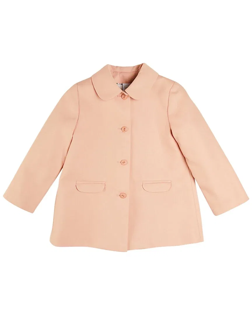 Детское пальто для девочек с воротником Питер Пэн Peter Pan Collar Swing Coat Pepa London, розовый