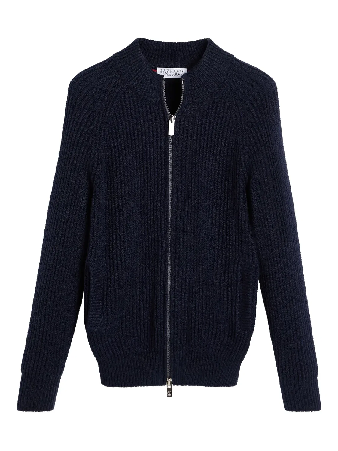 Brunello Cucinelli Кардиган на молнии синий