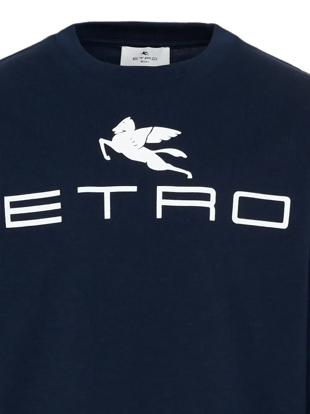 Футболка с длинными рукавами и логотипом Pegaso Etro Kids, синий — фото 3