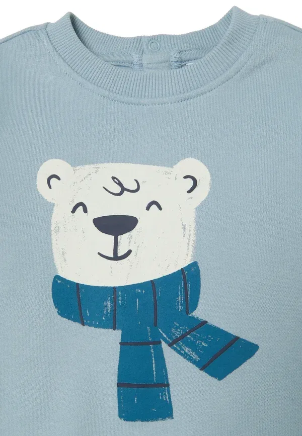 Комплект из худи и брюк с принтом bear design set, Ovs, Light Blue, светло-синий — фото 4
