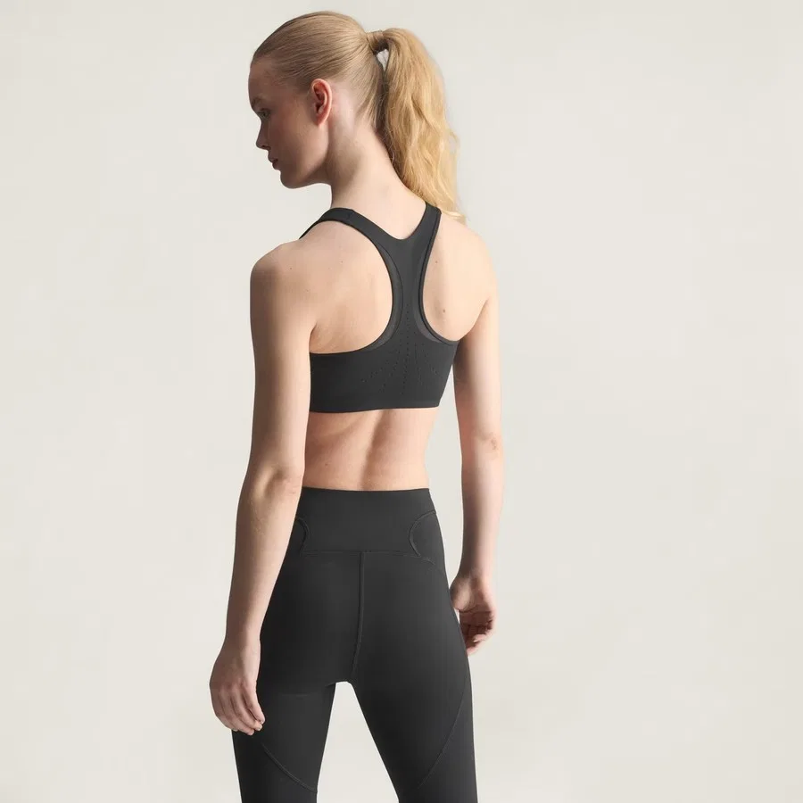 Женский спортивный бюстгальтер с длинным рукавом By Stella McCartney Power Impact Training adidas, Черный — фото 2
