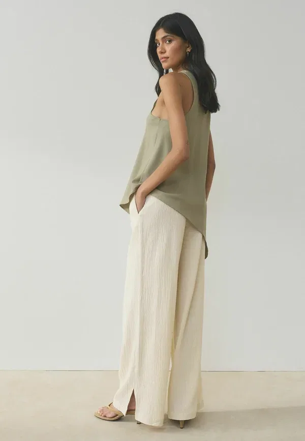 Комплект брюк из 3 штук, хлопок, Relaxed Fit, Next, Neutral, Khaki, черный/хаки — фото 3