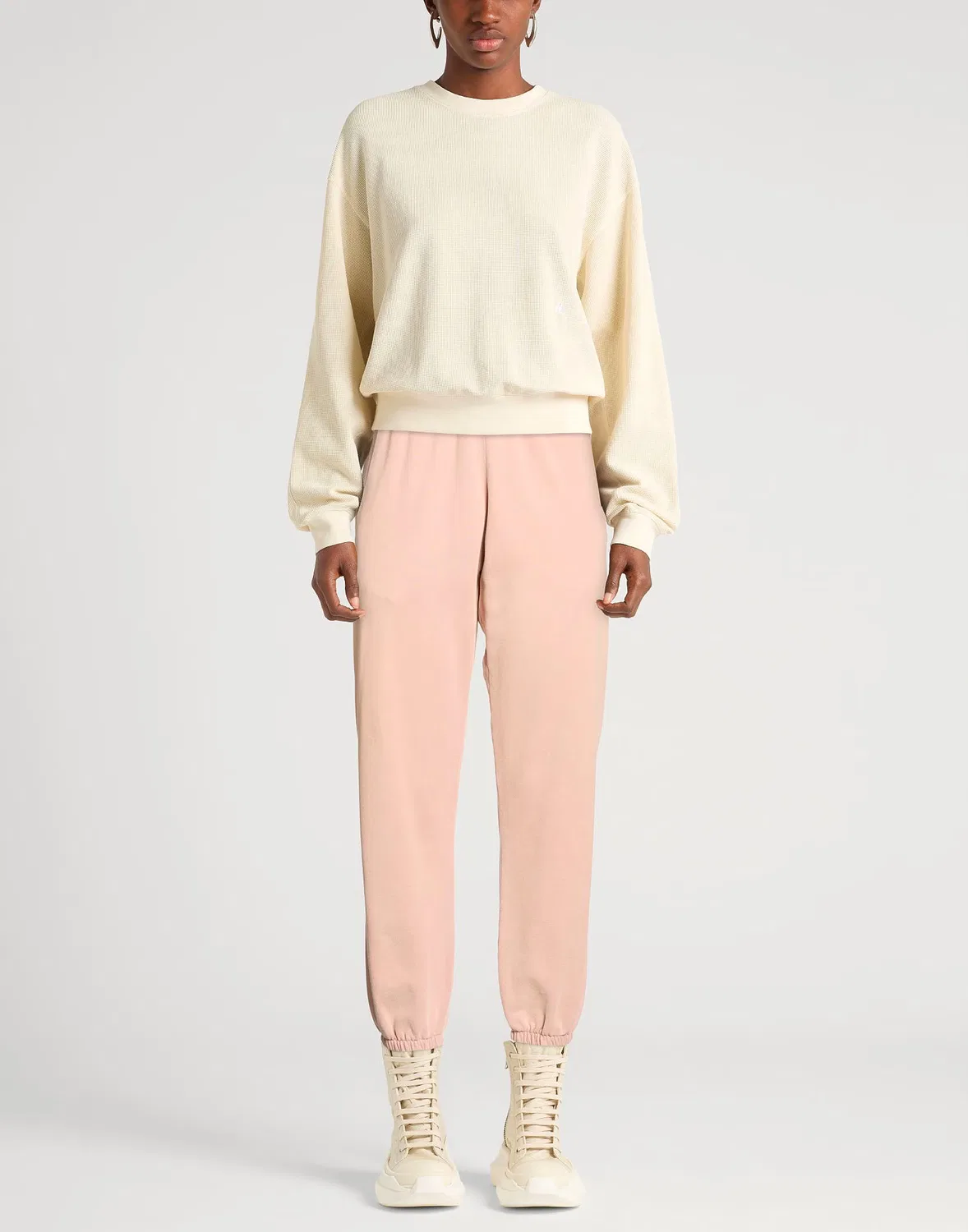 Женские спортивные штаны с принтом Acne Studios, светло-розовый — фото 2