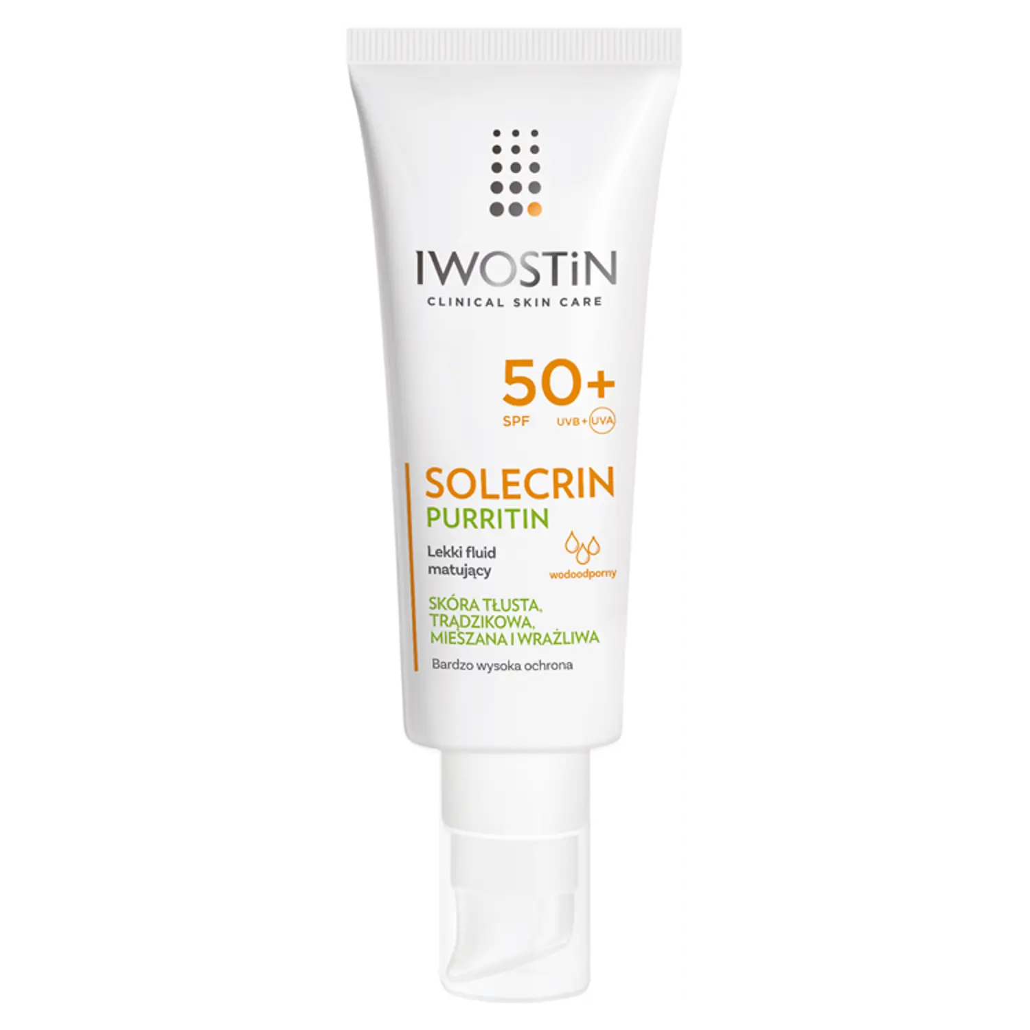 Флюид Iwostin — Solecrin Purritin легкий матирующий для лица SPF50+, 40 мл — фото 2