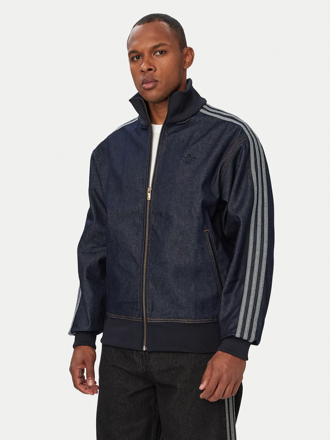 Мужская джинсовая куртка свободного кроя Firebird Adicolor Adidas, темно-синий