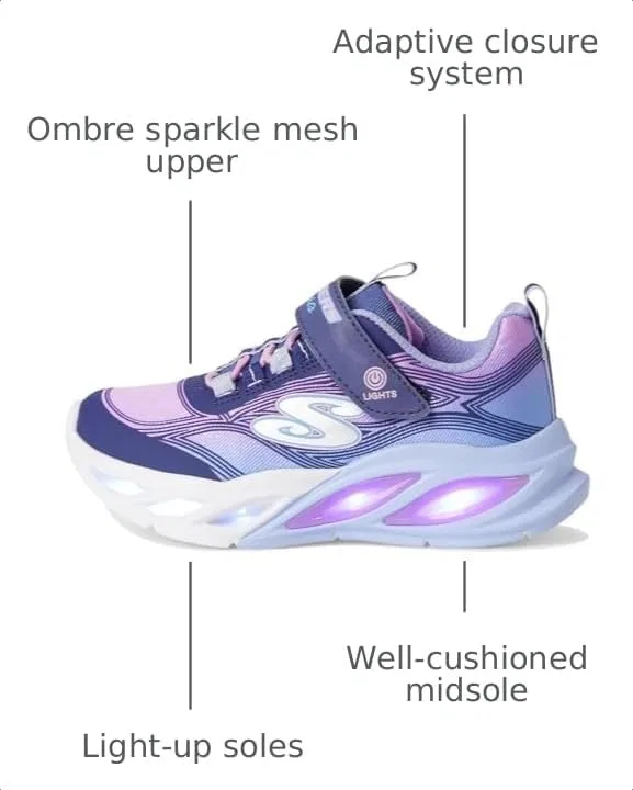 Детские кроссовки для девочек Cosmic Glow Skechers, Navy/Multi — фото 3