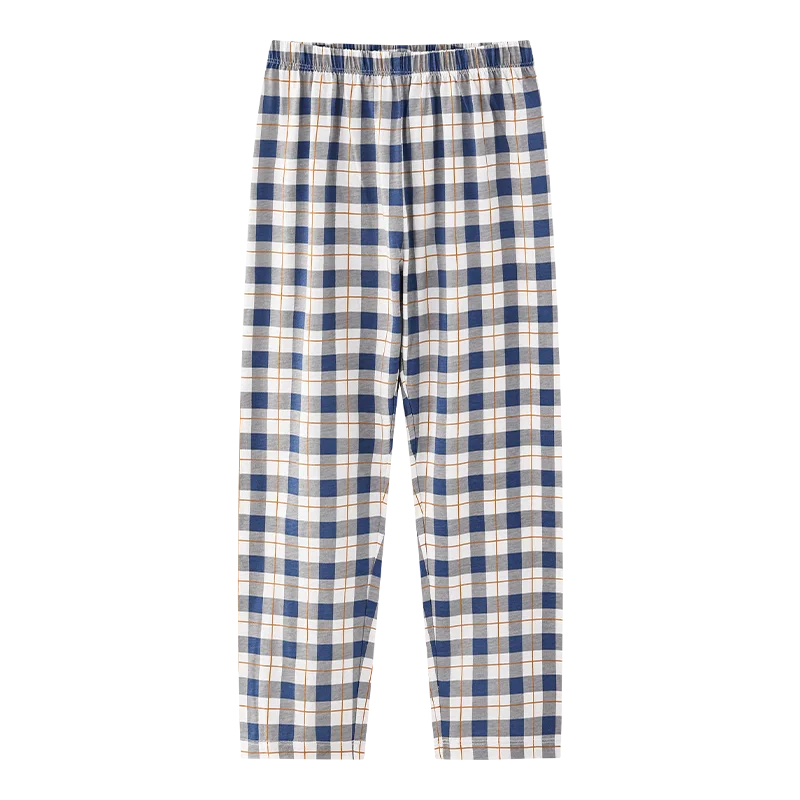 Детские пижамные штаны для мальчиков и девочек хлопковые Red Bean, Navy Blue