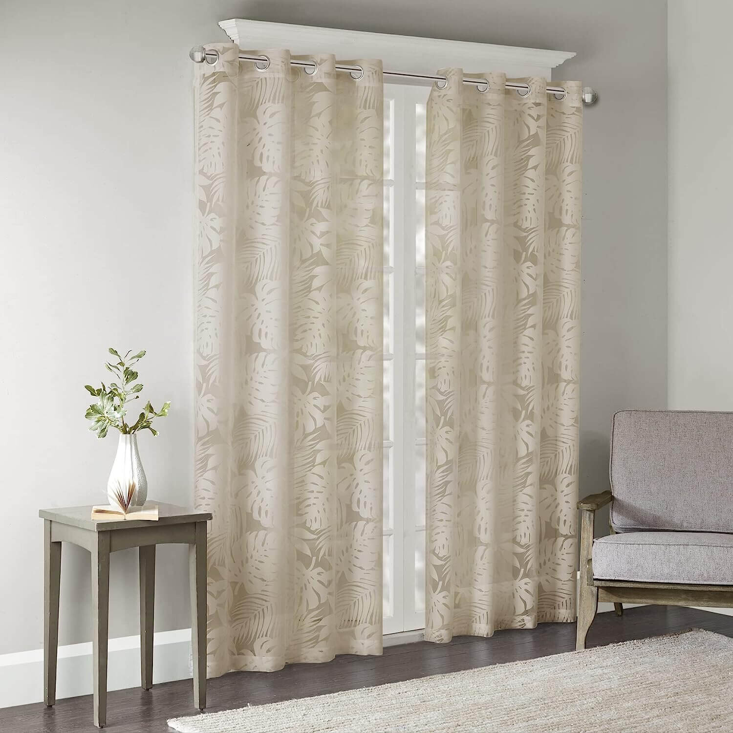 

Шторы Madison Park Cecily Semi Sheer Single, 127x213 см, светло-бежевый