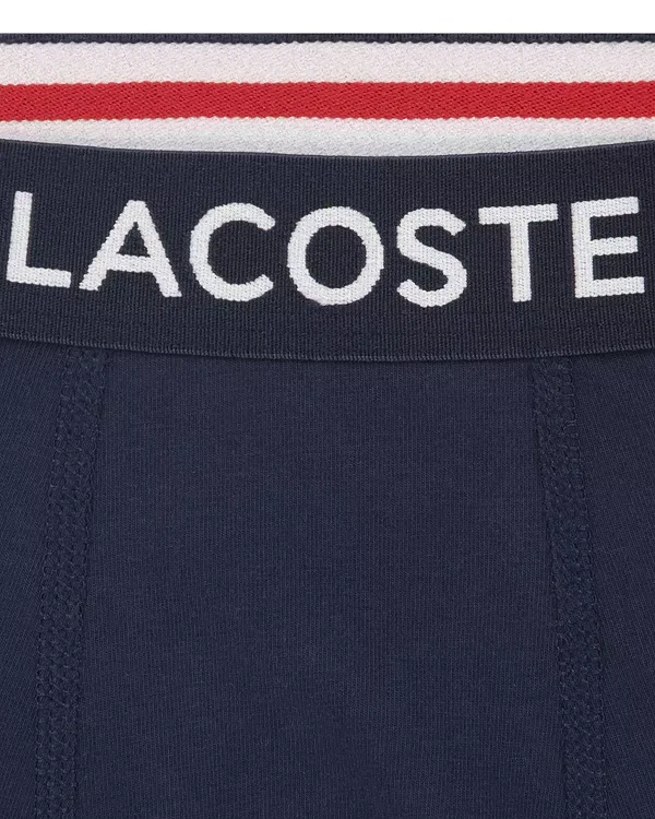 Детские боксеры для мальчиков с флагом на поясе 3 пары Lacoste, Lacoste Rouge — фото 3