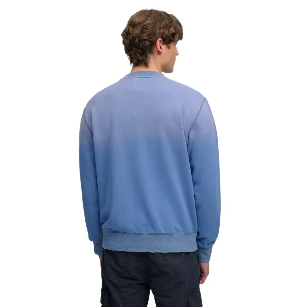 Мужской свитшот с принтом Block Text Crew Superdry, Blue — фото 2