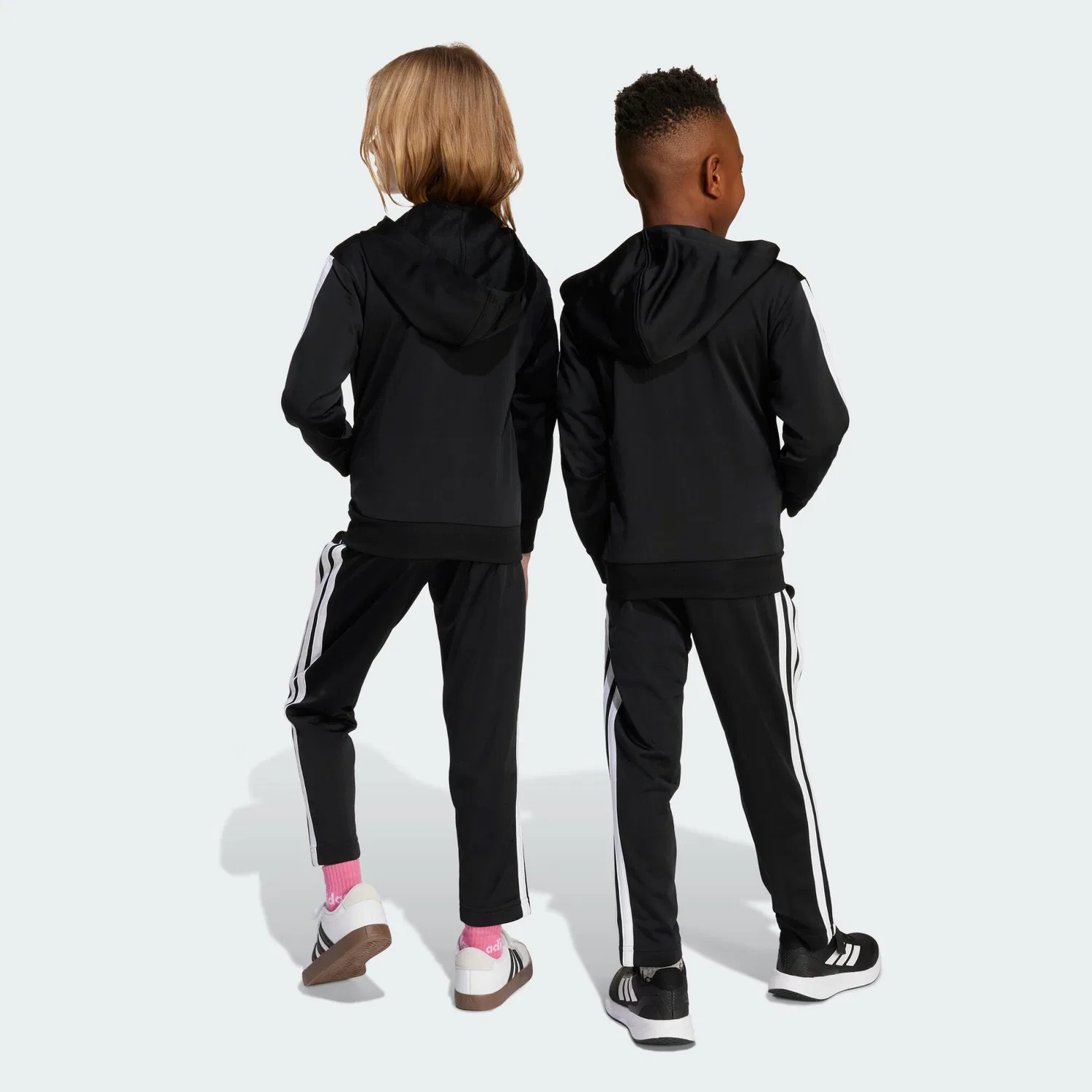 Детский спортивный костюм с длинным рукавом Essentials Kids Adidas, Schwarz Weiss — фото 4