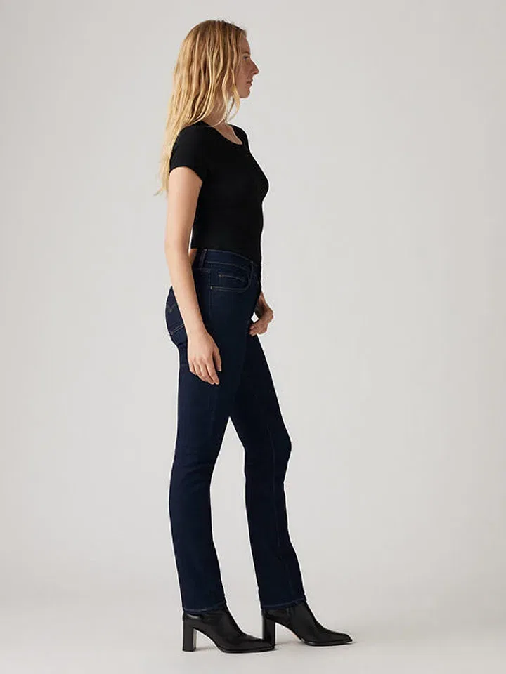 Женские джинсы slim fit 724 Levi's, Dark Blue — фото 2