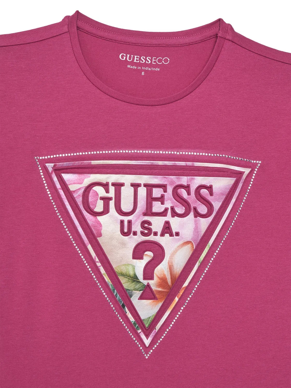 Футболка свободного кроя для девочки Guess, розовый — фото 3
